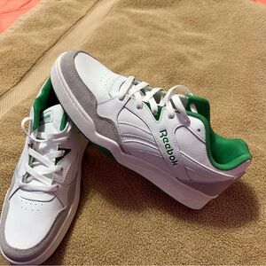 Reebok Classic White and Green Shoes